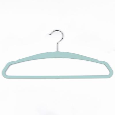 China Eco - Friendly Retail Garment Use ABS Material Rubber Coated Plastic Hangers For Clothes for sale