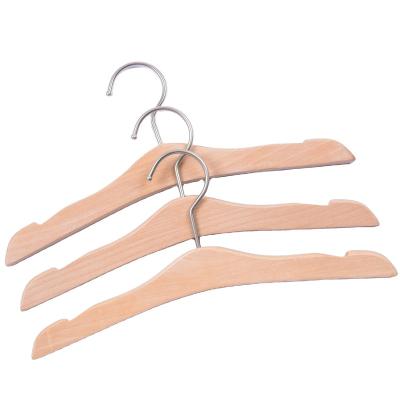 China Natural Handsome Beech Wood Kids Eco-friendly Material Kids Hanger In Matt-finish for sale