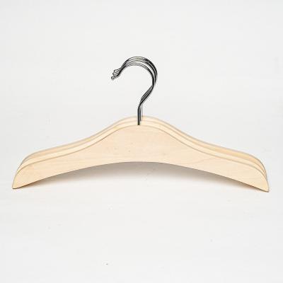 China New Style Custom Natural Wooden Hangers High Quality Eco-friendly Material For Baby Toddler Clothes for sale