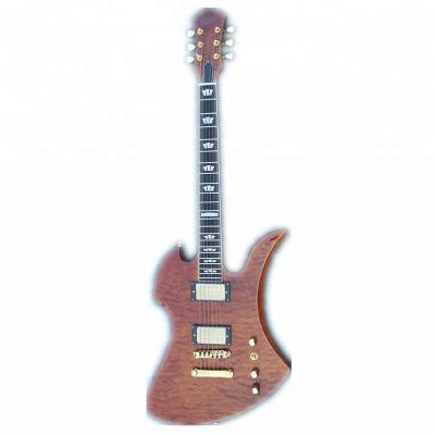 China Ashwood Weifang Rebon Quilted Maple Neck Through Body Electric Guitar for sale