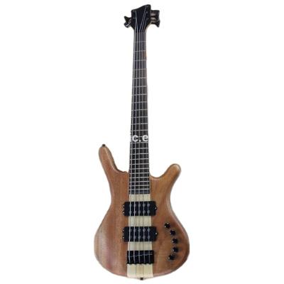 China Basswood Weifang Rebon 5 String Neck Through Body Electric Bass Guitar for sale