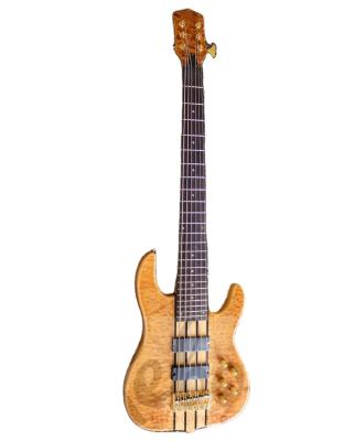 China Basswood Weifang Rebon 6 String Quilt Maple Electric Bass Guitar for sale