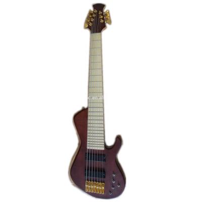 China Weifang Rebon Mahogany Neck Through Body High Quality 6 String Electric Bass Guitar for sale