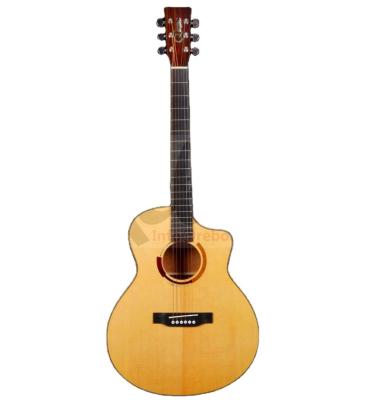 China Weifang Rebon 40 Size Mahogany Solid Spruce Sapele Acoustic Guitar for sale