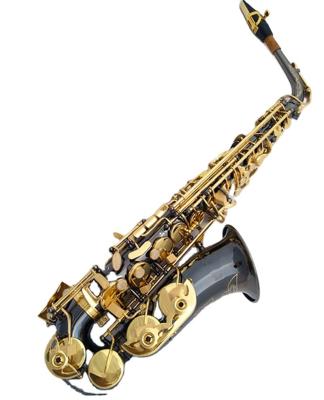 China Nickel Plated Gold Lacquer Weifang Rebon EB Key Black Saxophone for sale