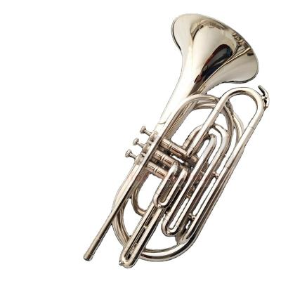 China Gold Lacquer Weifang Rebon Nickel Silver Bb Key Marching Trombone for sale