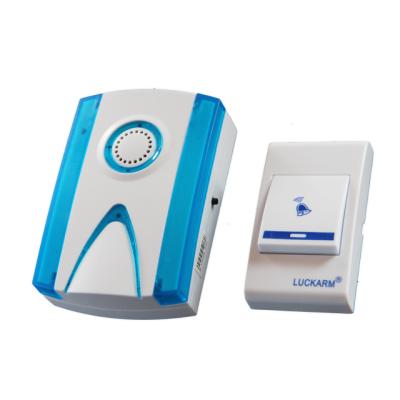 China Luckarm ABS Cool Plastic Battery Operated Doorbell Deaf Wireless Doorbell for sale