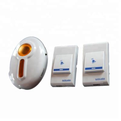 China DC 12v ABS battery plastic wireless button luckarm electric doorbell for sale