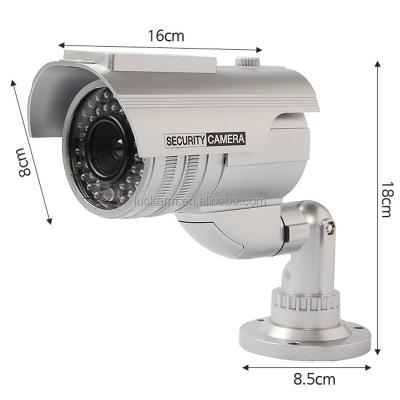 China Waterproof / Waterproof Bullet Proof Red Light CCD LED Solar Powered CCTV Security Dummy Camera for sale