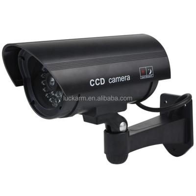 China Bullet Proof Waterproof Black Fake Outdoor Red Light CCD LED Camera CCTV Security Dummy Camera 11A for sale