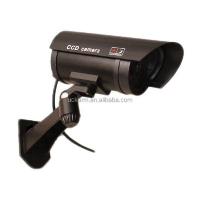 China Waterproof/Bulletproof Waterproof Black Fake Outdoor Red Light CCD LED Camera CCD LED CCTV Security Dummy Camera for sale