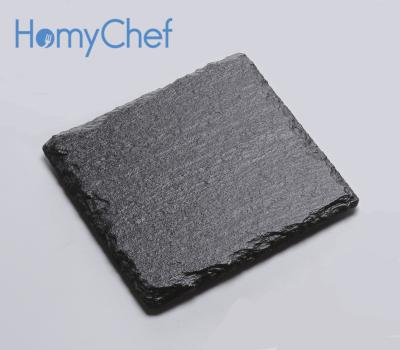 China Sustainable Manufactured Elegant Design Natural Slate Coasters for sale