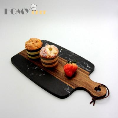 China Disposable Factory Direct Vintage Style Cheese Marble and Wood Pallet Board for Kitchen for sale