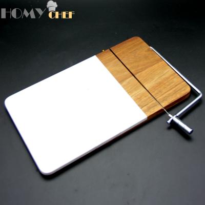 China Hot Sale Eco-friendly Disposable Natural Marble Cheese Slicer Homychef Wooden Board for sale