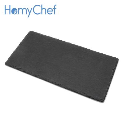 China Factory Supply Sustainable Jiujiang Slate Rectangular Black Cheese Dish 21x14cm High Quality for sale