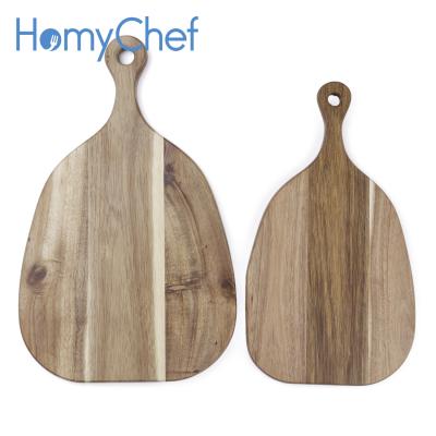 China Direct sales viable cheap natural acacia factory cheese wooden board with handle for sale