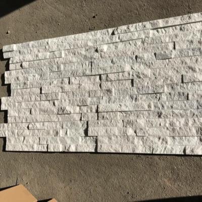 China Viable Fabricated 150*600*10-20mm Outdoor Natural White Quartz Wall Panel for sale