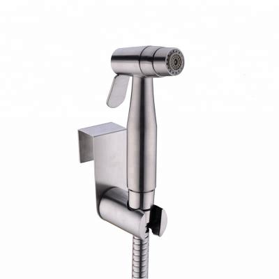 China Two Function Toilet Bidet Diaper Sprayer Shattaf Spray Shower Kit Jet 304 Stainless Steel Handheld Shower 02-188 for sale