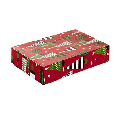 China Recycled Materials Wholesale Cheap Price Logo Printed Christmas Design Luxury Paper Gift Box With Lid for sale