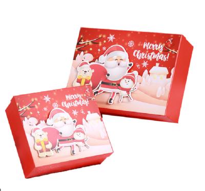 China Custom Luxury Recycled Paper Packaging Materials Color Printing Christmas Gift Box for sale