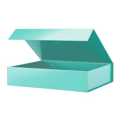 China Recycled Materials Wave Lid Folding Clear Magnetic Packaging Cardboard Gift Box Packaging for sale