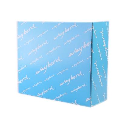 China Recycled Materials Recycled Blue Material Printed Corrugated Ad Boxes Custom Logo for sale