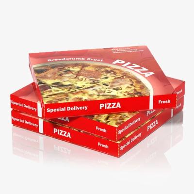 China Recycled Materials Wholesale Various Size Promotional Custom Portable Printing Recycled Delivery Corrugated Pizza Box for sale