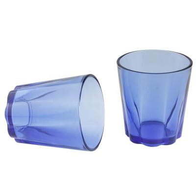 China Viable Transparent Breakable Eco Friendly Dinnerware Microwave Salad Cups And Dishes Set Blue Colorful Cutlery Set for sale