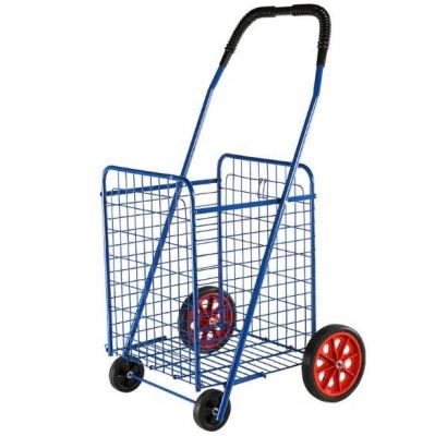 China Factory Wholesale Durable Collapsible Foldable Shopping Trolley Folding Trolley Factory Metal Folding Carts For Seniors for sale