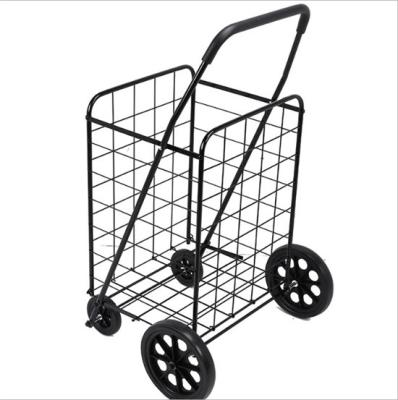 China China High Quality Extra Large 109L Folding Metal Folding Shopping Trolley With Four Wheels for sale