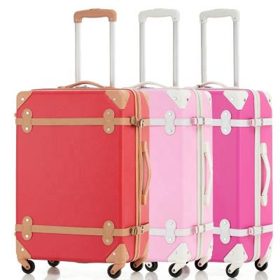 China European and American travel waterproof suitcase luggage trolley retro-style female makeup luggage for sale