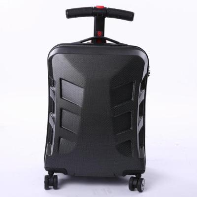 China Hot Selling PC New Design Luggage Trolley Case Scooter 21 Inch Suitcase for sale