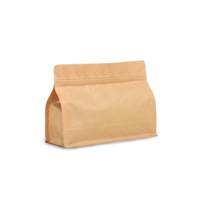 China Coffee Moistureproof Kraft Paper Stand Up Bag Food Storage Zip Lock Bag Kraft Paper Storage Bag For Food for sale