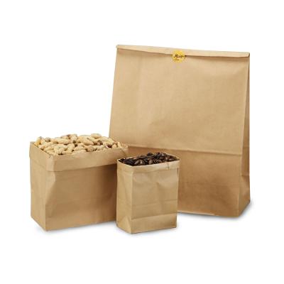 China Biodegradable Bags For Carrying Custom Paper Food Wrapping Paper Bags For Snacks Kraft Paper Compostable Degradable Bag for sale