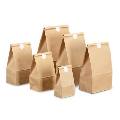 China Biodegradable Food Grade Flat Bag Kraft Paper Sandwich Lunch Bags Kraft Paper Envelope Bag Luster for sale