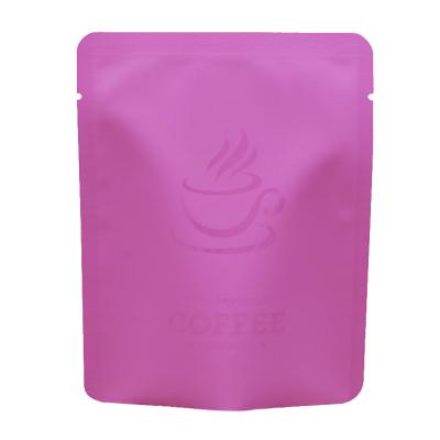 China Custom Ear Coffee Bag Shenzhen Pink Plastic Food Bags Hanging Food Delivery Custom Paper Bag for sale