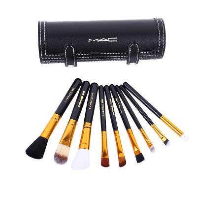 China 9pcs products black makeup brush set powder foundation cosmetic tool set pinceaux maquillage private label makeup brush for mac for sale