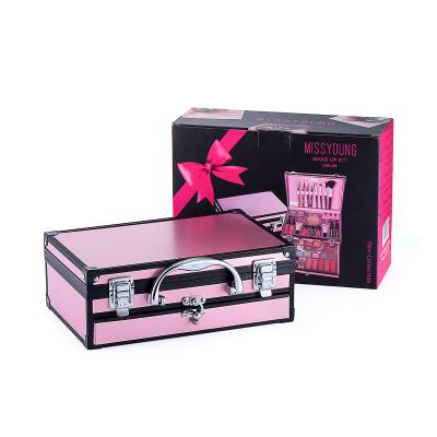 China MISS YOUNG makeup tool set eyeshadow palette gift makeup kit with Aluminum cosmetic box eye shadow case sets for sale