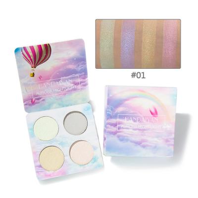 China wholesale highlighter powder palette white make up paper highlight waterproof pigmented private label for sale