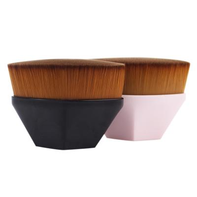 중국 High End Eco-Friendly Black Rhombus Handle Seamless Magic Makeup Soft Foundation Brush with cover 판매용