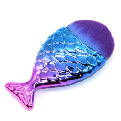 China free sample colorful mermaid glitter makeup brush in Foundation powder makeup brush beauty cosmetics for sale