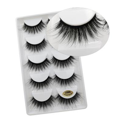 China Amazon best selling eyelashes individual mink full strip lashes 3D mink hair 5 pairs of false eyelashes for sale