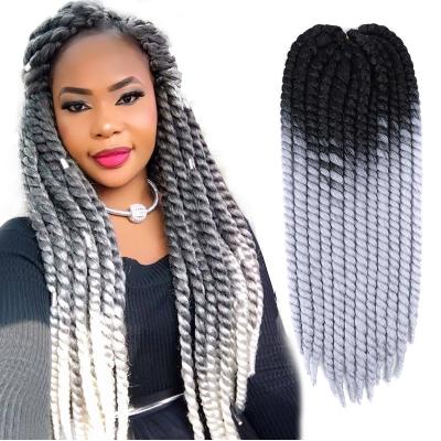 China Wholesale Price Most Popular Hair Lace Wig Havana Mambo Twist Crochet Braid Synthetic Braiding Hair Use For Black Women for sale