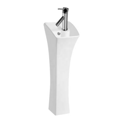 China Best Price Pedestal Modern Hand Basin Bathroom Ceramic Wash Basin With Stand for sale