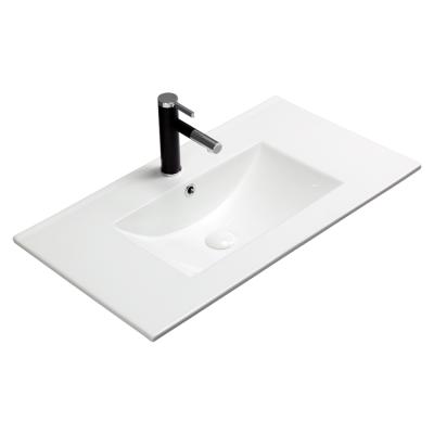 China Modern Ceramic Ware Cabinet Sanitary Basin Under Counter Sinks Bevel Wash Hand Basin for sale