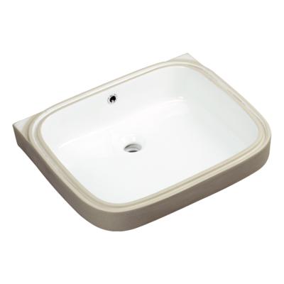 China Traditional Bathroom 22INCH Rectangle Under Ceramic Basin By CUPC for sale