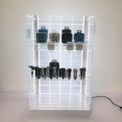 China 6 Tier Durable Lockable Clear Contact Lens Holders Acrylic Display Showcase For Retail Store for sale