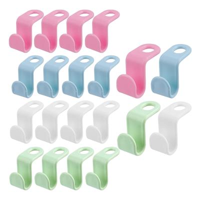 China Behind The Doors/On Walls 20PCS Hanger Connector Hangs Plastic Waterfall Hangers Saving Organizer Hanger Hooks For Clothes Closet Heavy Duty for sale