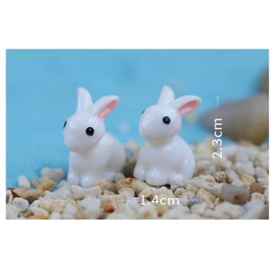 China Europe Mini Rabbits Fairy Garden Moss Miniature Landscape Greenhouse Miniature Greenhouse Opens Ornament Accessories For Home Decoration for sale