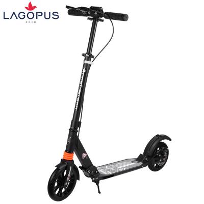 China Adult two-wheel aluminum alloy two-wheeler folding travel PU wheel scooter sports non-electric scooter for sale